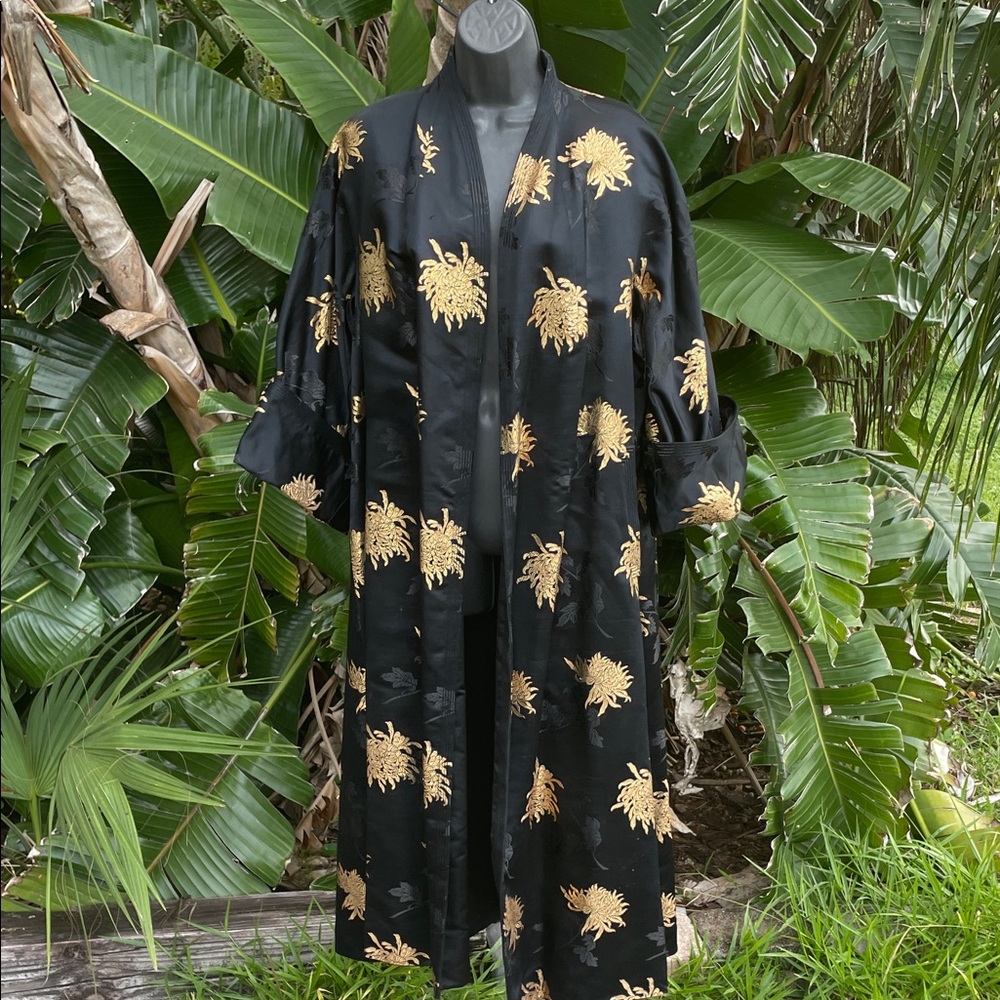 satin brocade, reversible, opera coat